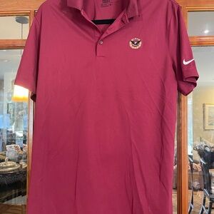 Nike Men’s Maroon Polo with Robert Trent green golf logo